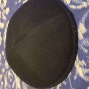 17cm Black Fabric Yarlmuka For Temple, Synagogue And Jewish Religious Services